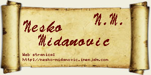 Neško Midanović vizit kartica